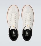 Polo Ralph Lauren Suede-trimmed leather sneakers