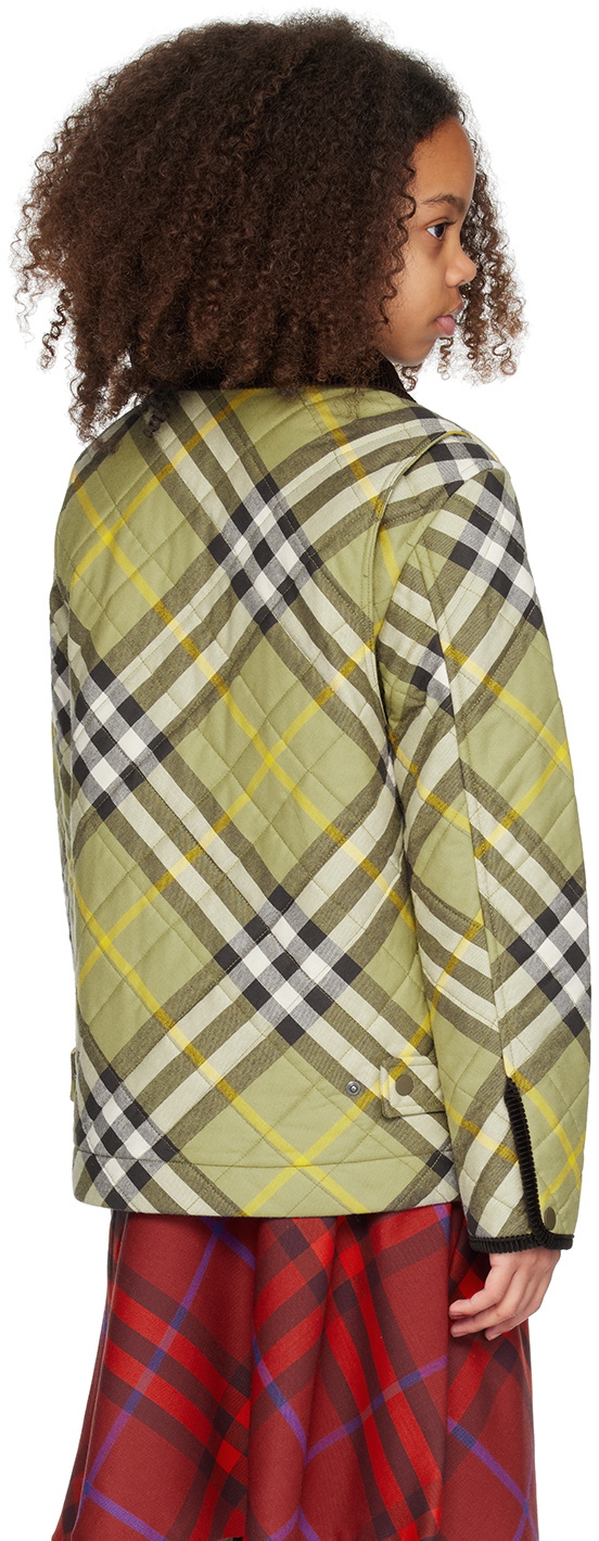 Burberry Kids Green Quilted Jacket