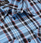 A.P.C. - Marceau Checked Cotton-Poplin Shirt - Blue