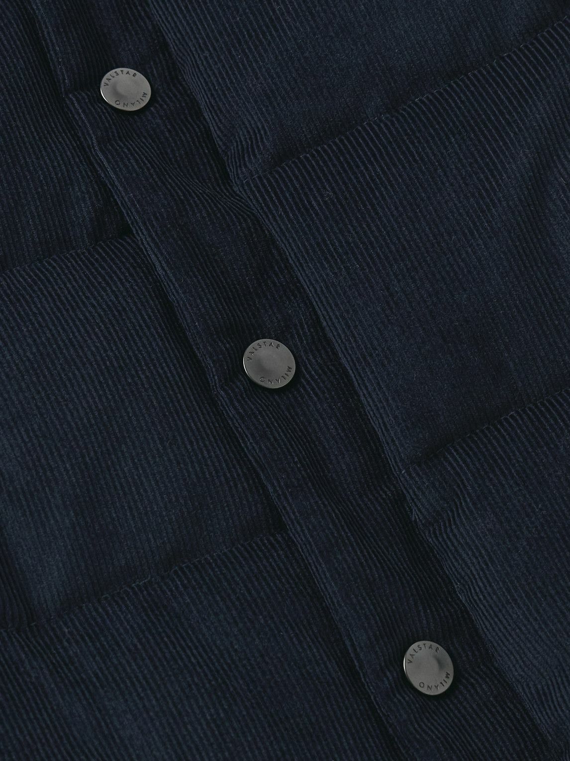 Valstar - Matt Quilted Cotton-Corduroy Down Shirt Jacket - Blue