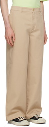 Acne Studios Beige Patch Trousers