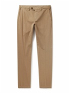 Canali - Slim-Fit Cotton-Blend Twill Chinos - Brown