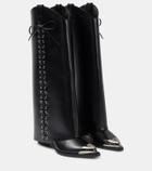 Givenchy Shark Lock Cowboy leather knee-high boots