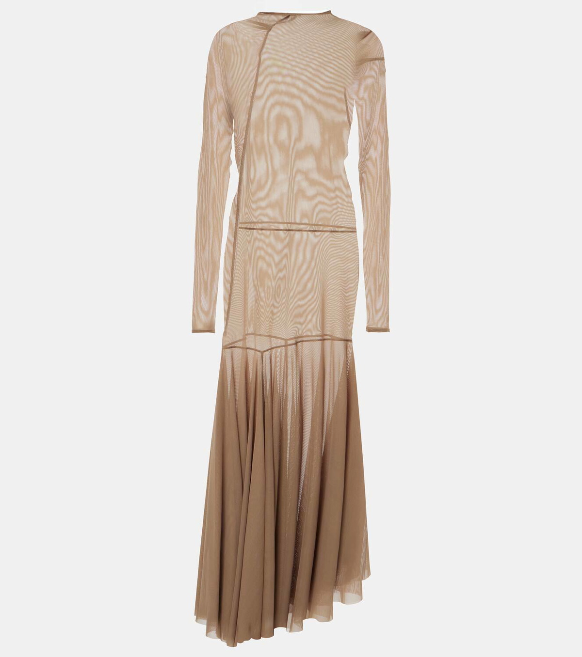 Lemaire Draped mesh jersey maxi dress Lemaire