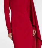 Stella McCartney Caped crêpe jersey minidress