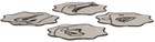 Misette Off-White Line Drawing Embroidered Linen Coaster Set