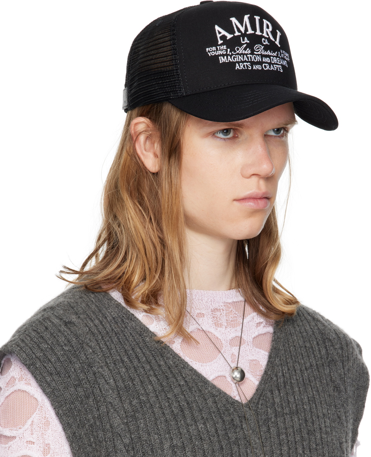 AMIRI Black 'Arts District' Trucker Cap Amiri