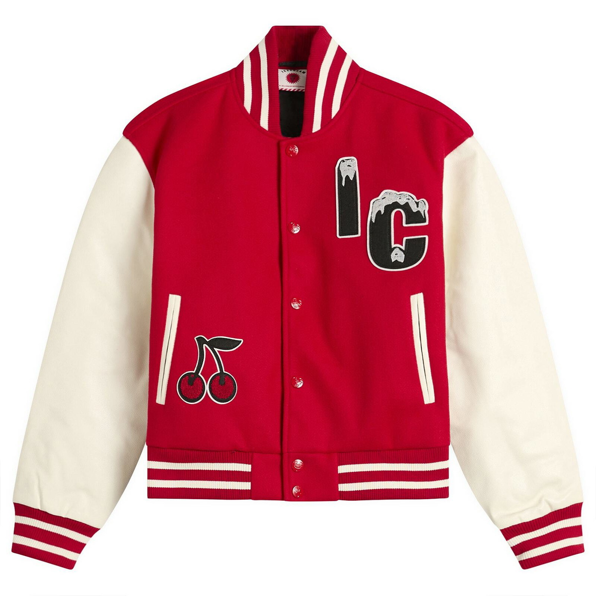 ICECREAM Women's Cherry Varsity Jacket in Red