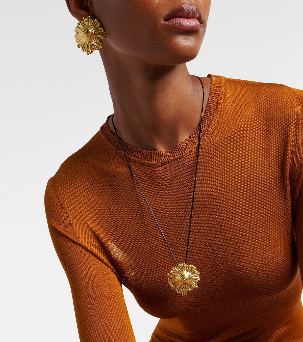 Ysso Ilios 24kt gold-plated pendant necklace