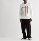 Loewe - Logo-Embroidered Cotton-Blend Sweater - White