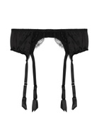 Fleur OF England Signature Silk-blend Suspender Belt Black