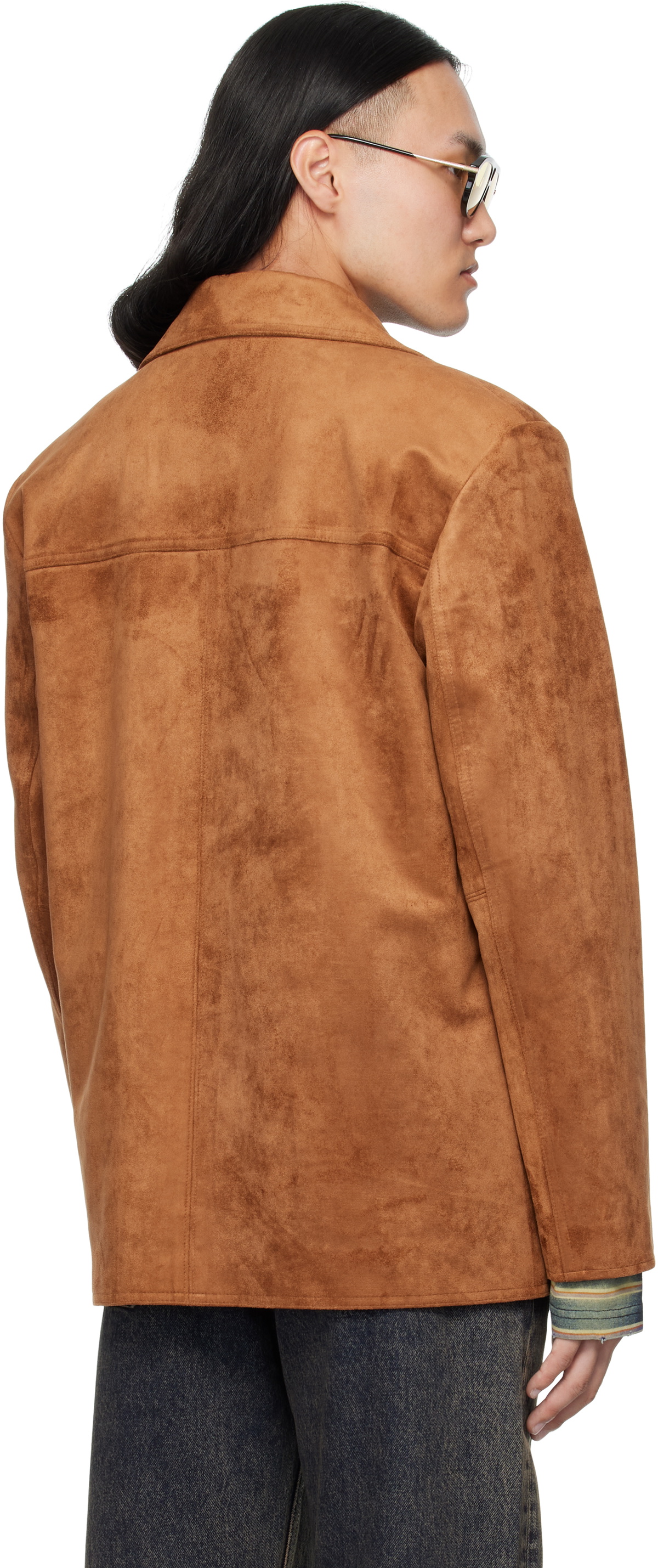 MMIC Tan Boulevard Faux-Suede Jacket