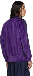 NEEDLES Purple Embroidered Track Jacket