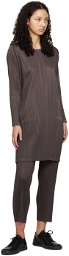 PLEATS PLEASE ISSEY MIYAKE Gray Monthly Colors January Minidress