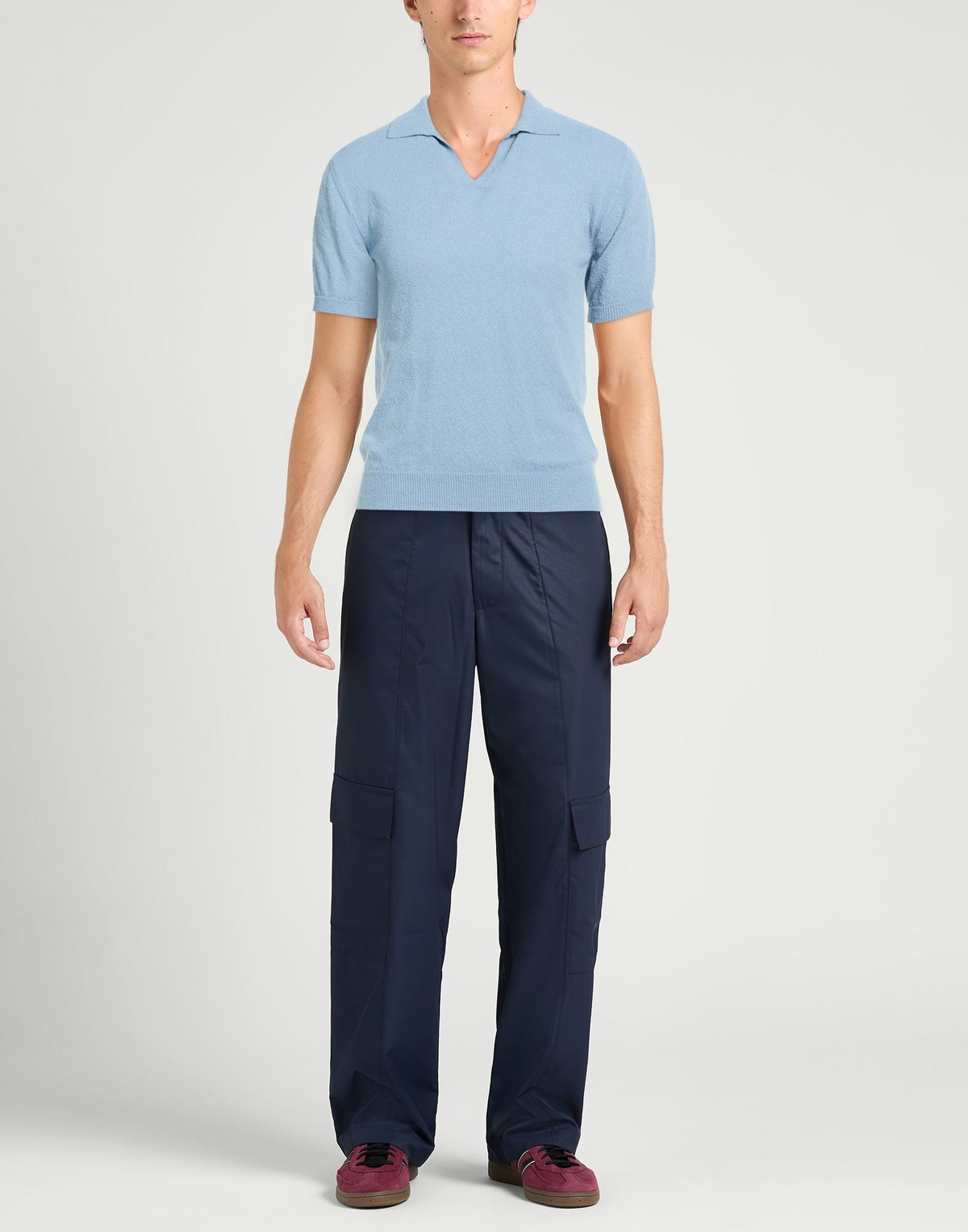 Drumohr Mens Polo shirt Slate in Blue