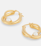 Chloé Darcey pearl gold-plated hoop earrings