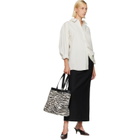 ANINE BING Black & White Medium Rio Tote