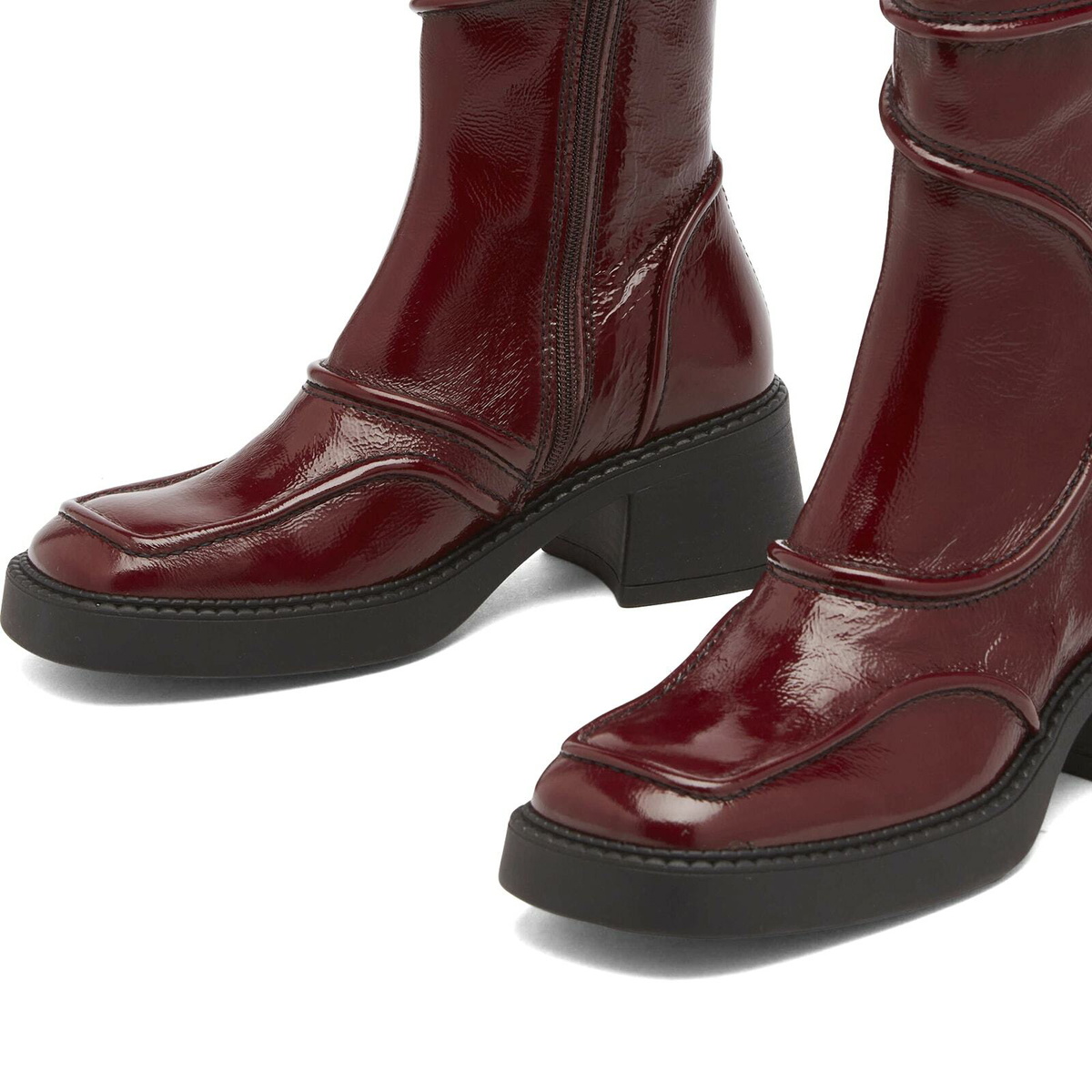 MIISTA Women's Malene Burgundy Ankle Boot in Red