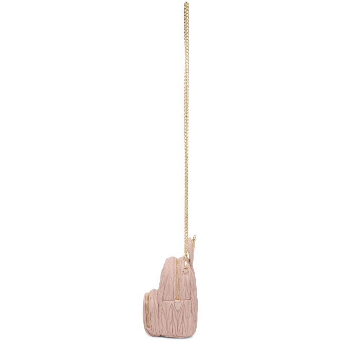 Miu Miu Pink Mini Matelasse Backpack Miu Miu display picture 3