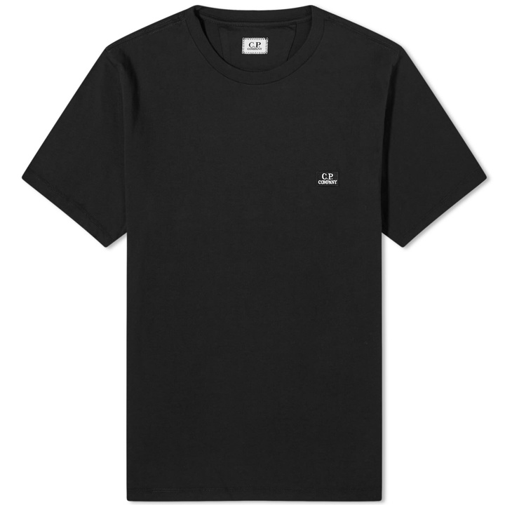 Photo: C.P. Company Men's 30/1 Jersey Logo T-Shirt in Black