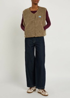 American Vintage Hoktown Fleece Vest Light Brown