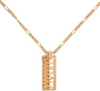 Versace Gold Logo Pendant Necklace