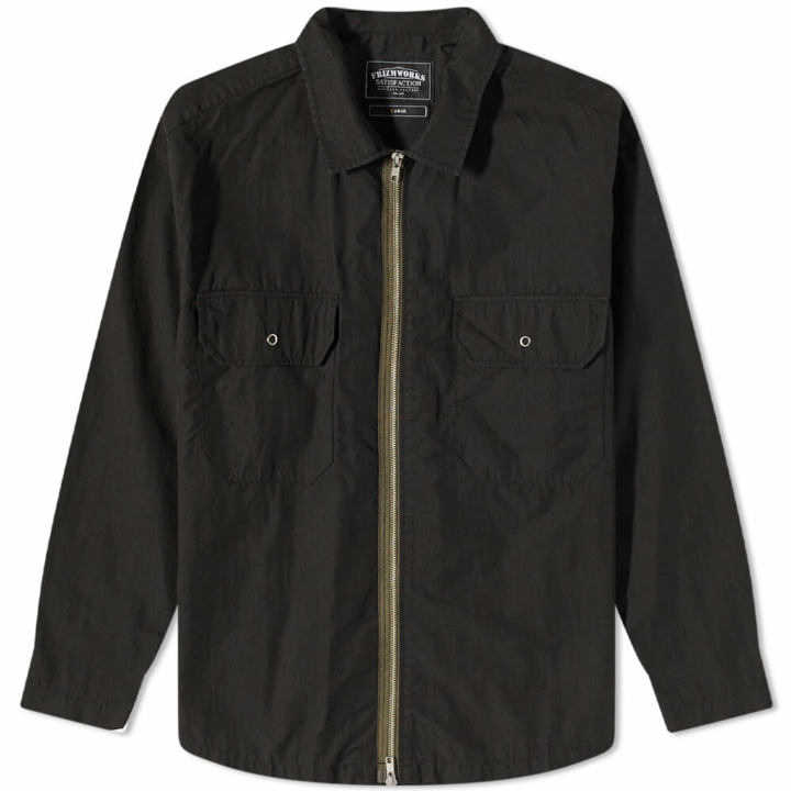 Photo: FrizmWORKS Men's Full Zip Shirt Jacket in Black