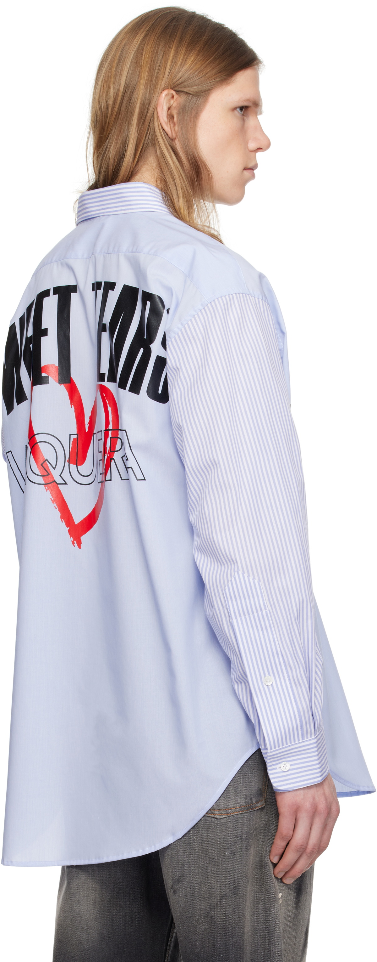 VAQUERA Blue Slouchy Button Down Shirt