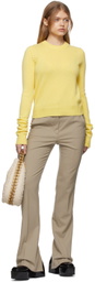 Sportmax Yellow Agitare Cashmere Crewneck