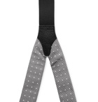 Kingsman - Turnbull & Asser Leather-Trimmed Pin-Dot Silk-Jacquard Braces - Multi