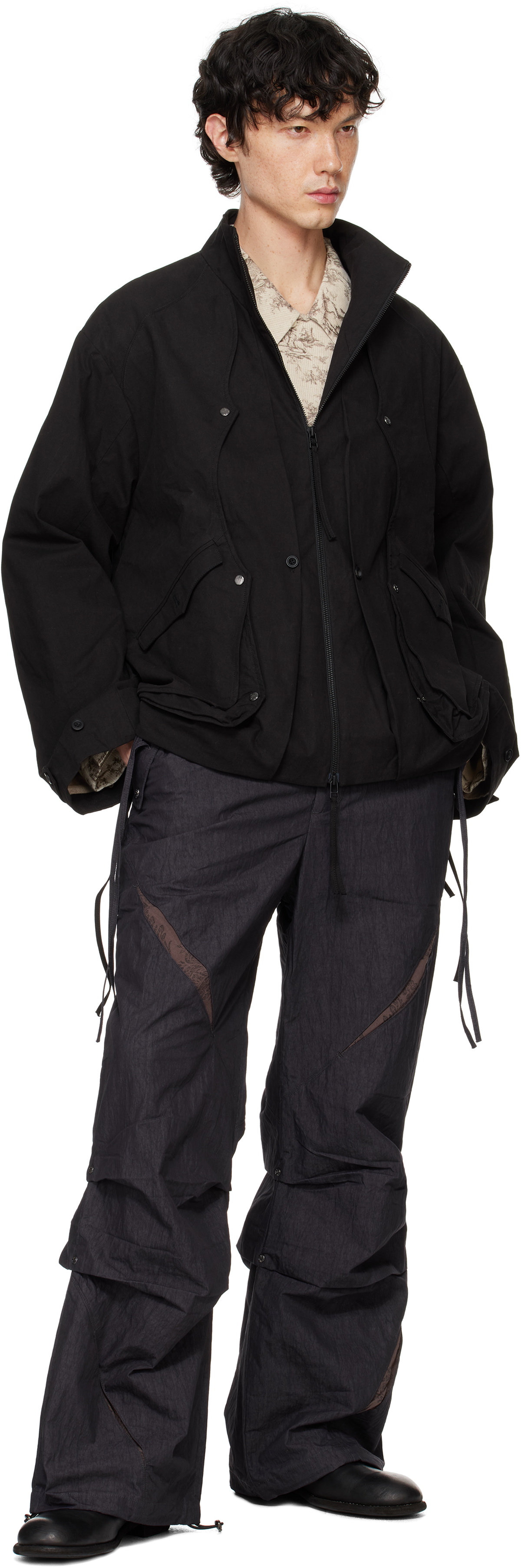 ジャケット・アウター 24aw professor.E Poncho Jacket Professor.E Black Poncho Jacket Professor.E