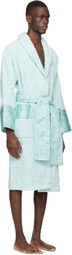 Versace Blue 'I Heart Baroque' Bathrobe