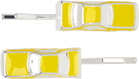 Marland Backus Silver & Yellow Traffic Jam Hairpin Set