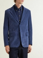 Gabriela Hearst - Irving Suede-Corduroy Blazer - Blue