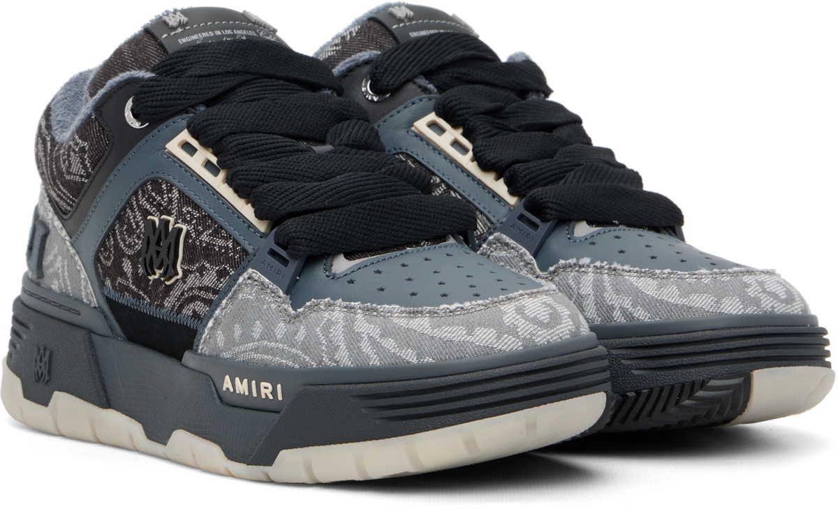 AMIRI Blue Bandana Jacquard MA-1 Sneakers