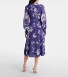 Erdem Floral silk voile midi dress