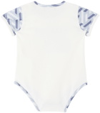 Versace Baby White & Blue Greca Bodysuit