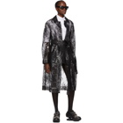 Christopher Kane Black Plastic Lace Trench Coat