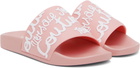 Versace Jeans Couture Pink Logo Shelly Pool Slides