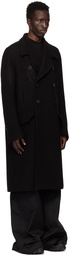 Rick Owens Black Porterville Officer Coat