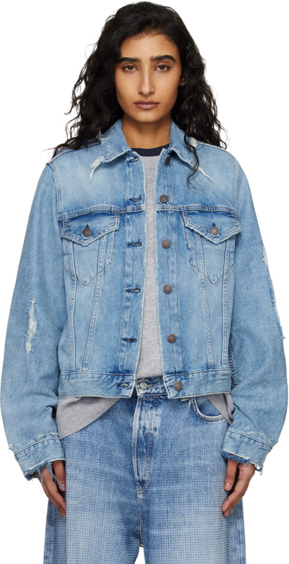Photo: Acne Studios Blue Distressed Denim Jacket