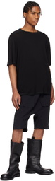 Professor.E Black Object-Faded Shorts