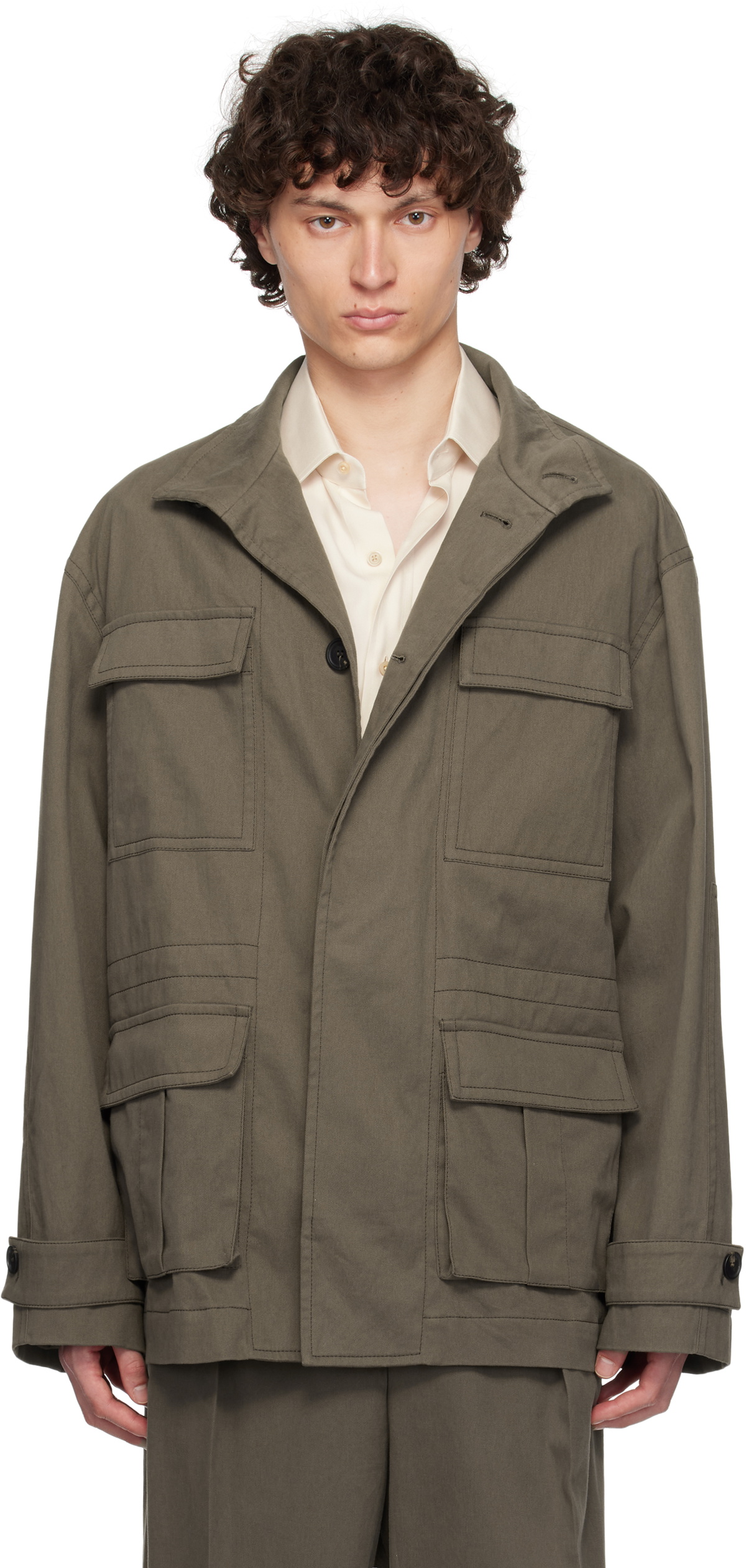 Ferragamo Taupe Saharan Jacket