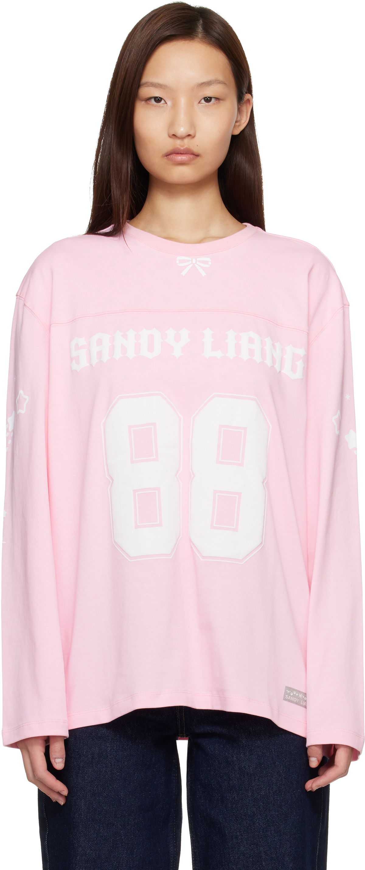 Sandy Liang Pink Princeton Long Sleeve T-shirt