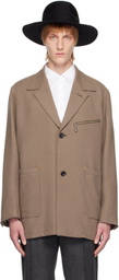 The Letters Brown Single-Breasted Blazer