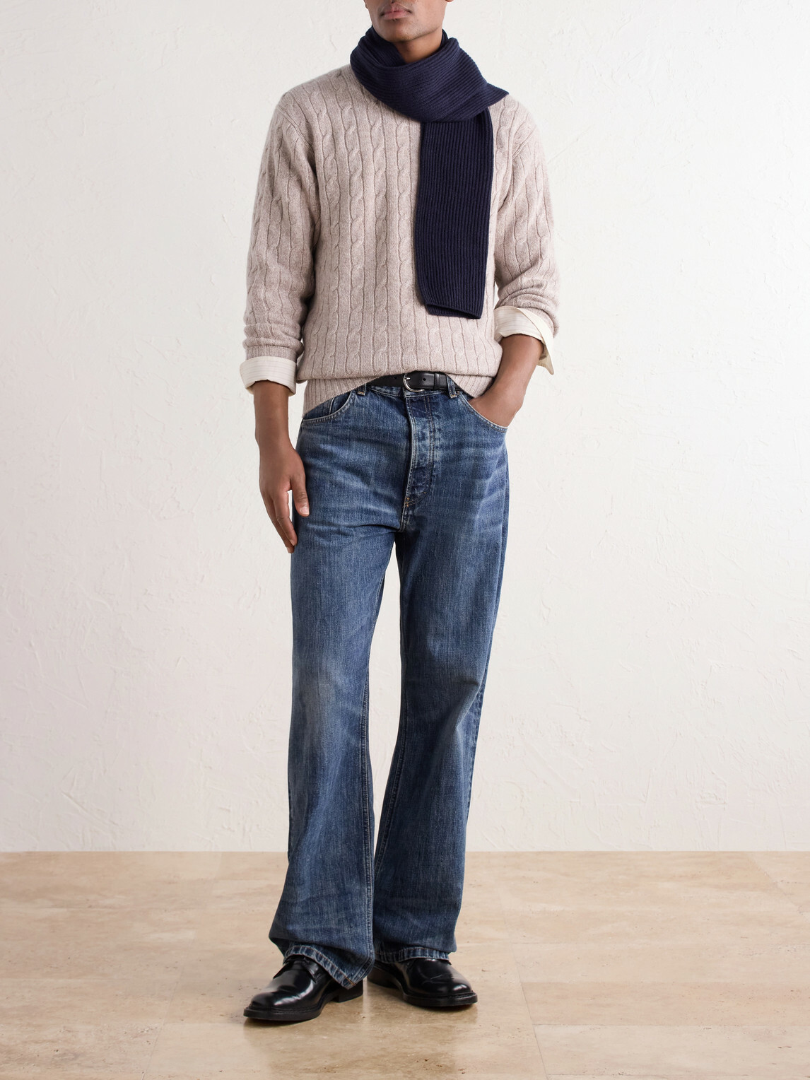 N.PEAL - Thames Cashmere Cable-Knit Sweater - Neutrals