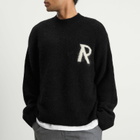Represent Men's Logo Knit Jumper in Jet Black