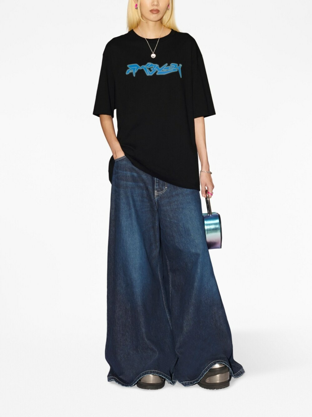 Tシャツ・カットソー AMBUSH FW22 CROP SHIRT (BWHE019_F22KNI0011800) WMNS) Nike x Ambush Short Sleeve T-shirt 'Ghost Green