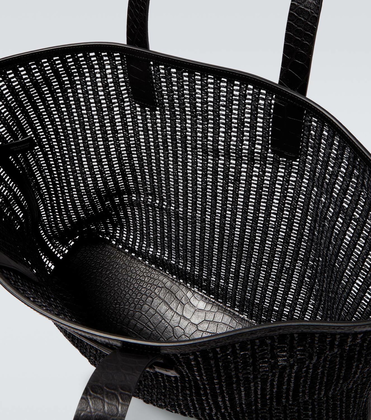 Dolce&Gabbana Adamo woven leather-trimmed shopper