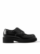 Valentino Garavani - Studded Leather Derby Shoes - Black